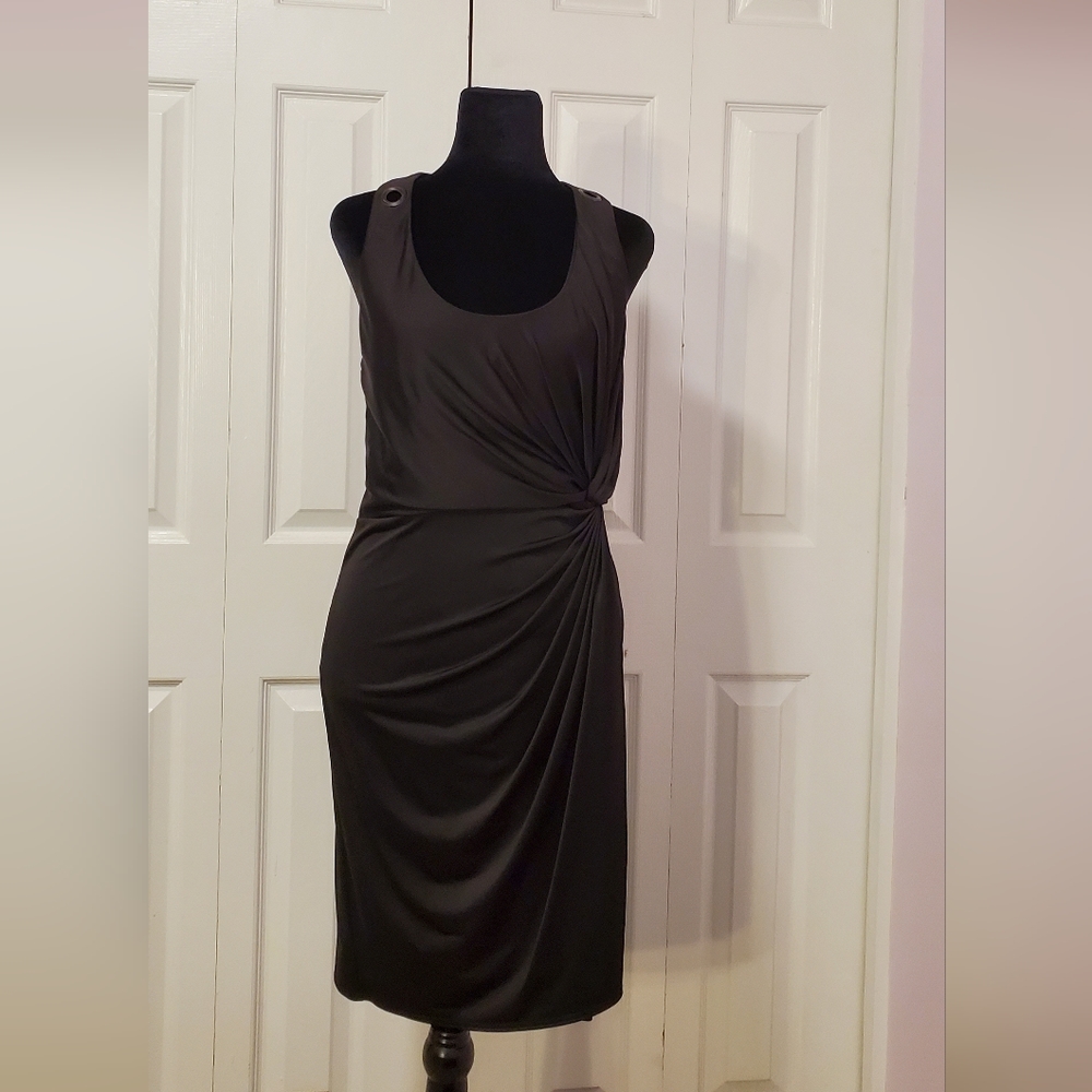 Adrianna Papell Black Halter Cocktail Dress Size 10